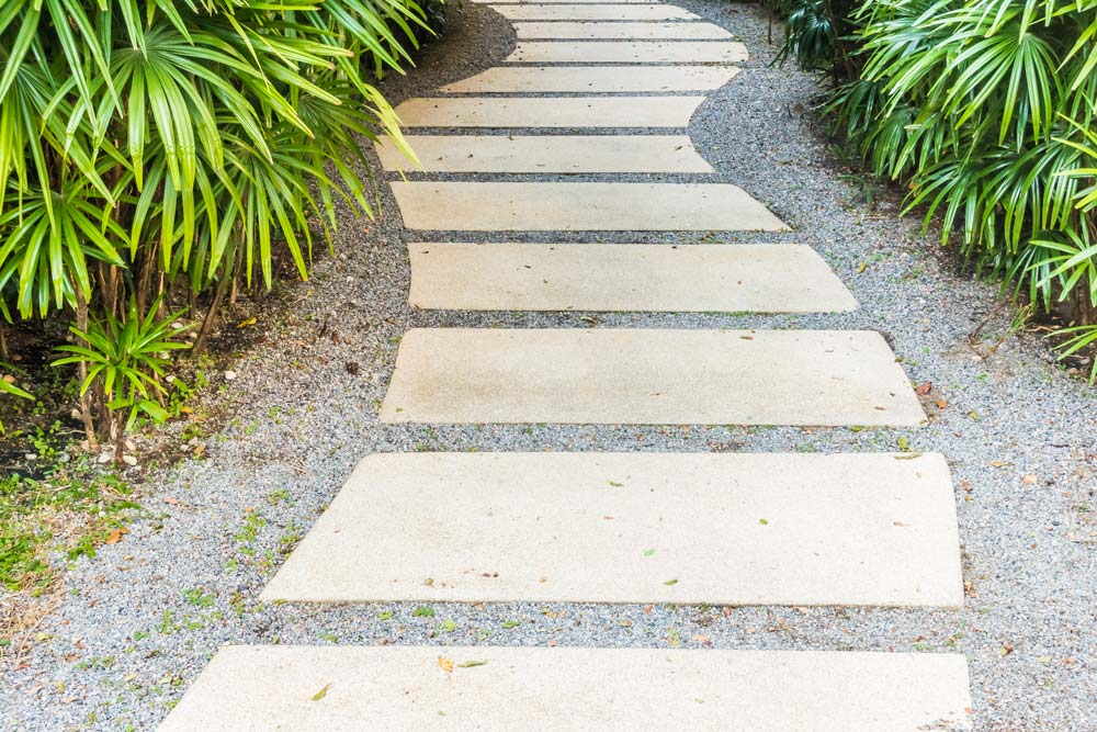 concrete path way garden