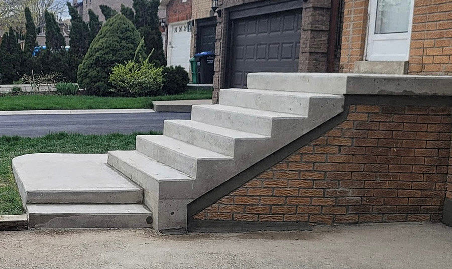 concrete stairs porch