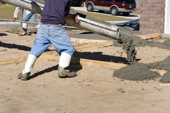 new concrete installation driveway