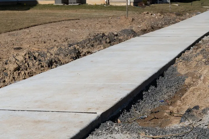 new concrete pathway